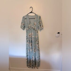 Baltic Born XS Blue Floral Maxi Dress